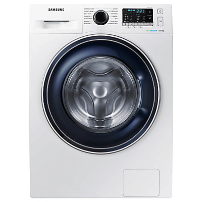 Samsung WW80J5555FW/EU ecobubble™ Freestanding Washing Machine, 8kg Load, A+++ Energy Rating, 1400rpm Spin, White